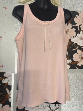 Harley-Davidson Light Pink Ribbed Tank with Front Ribbon